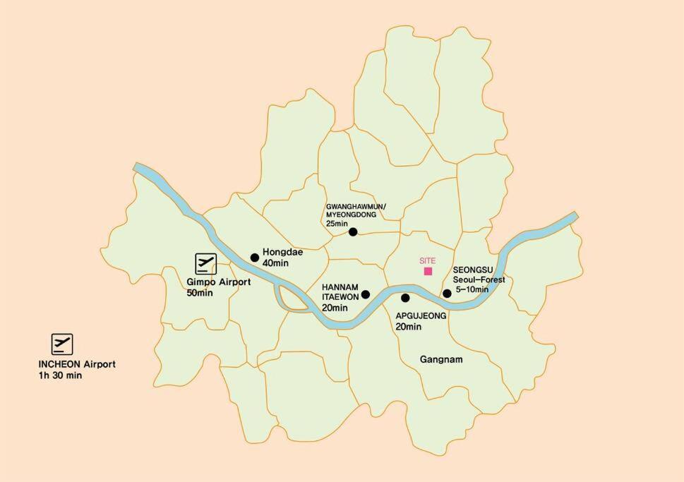10 Minutes From Seongsu Station, Designer's Duplex Space, Sageunsageun Apartment Seoul